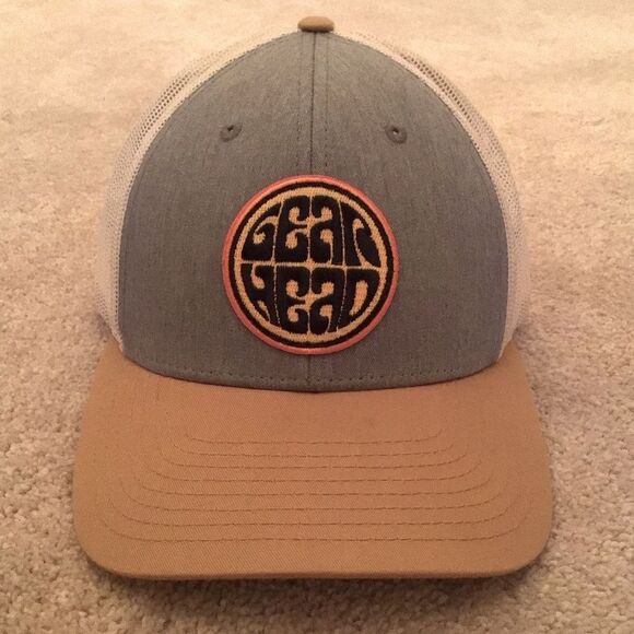 Richardson Gear Head Gray and Tan Trucker Style Hat - Picture 1 of 4